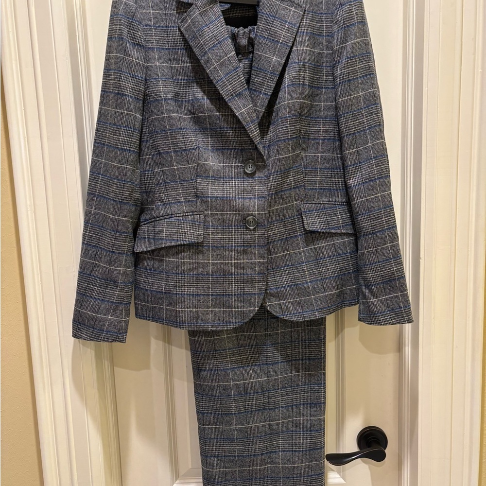 Kasper Gray Plaid Women's Pantsuit